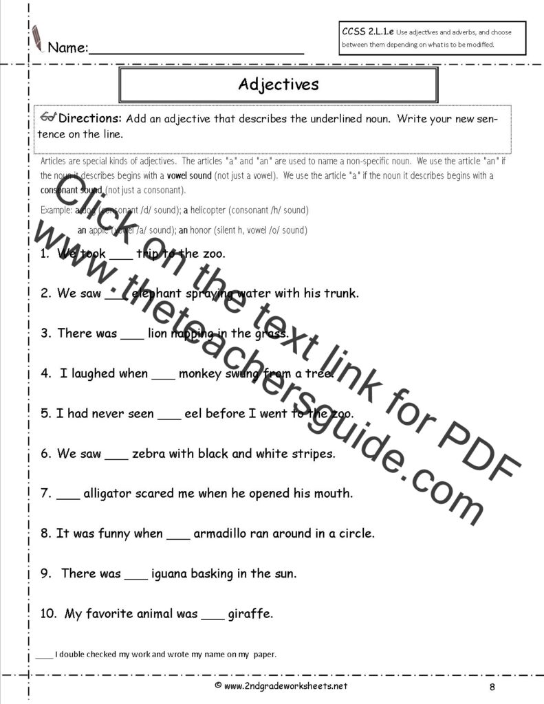 Free Language Grammar Worksheets And Printouts