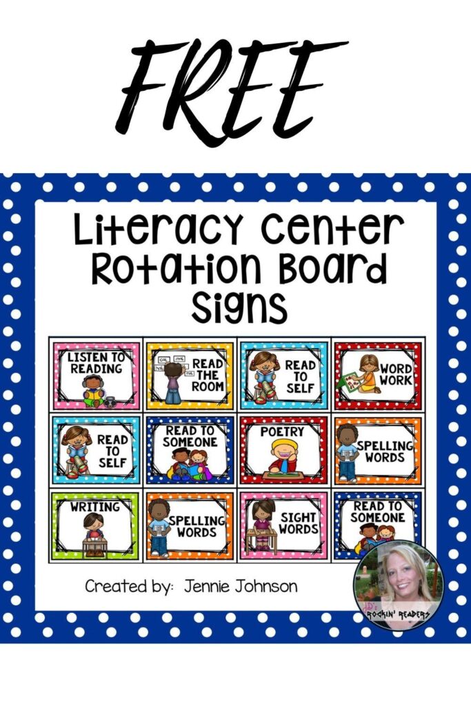 FREE Literacy Center Rotation Cards Literacy Centers Read To Self Center Rotations
