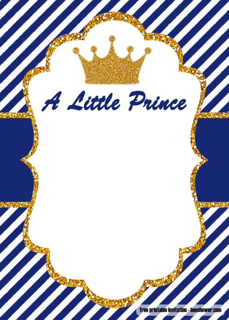 FREE Little Prince Baby Shower Invitations Templates FREE Print Royal Baby Shower Invitation Prince Baby Shower Invitations Printable Baby Shower Invitations