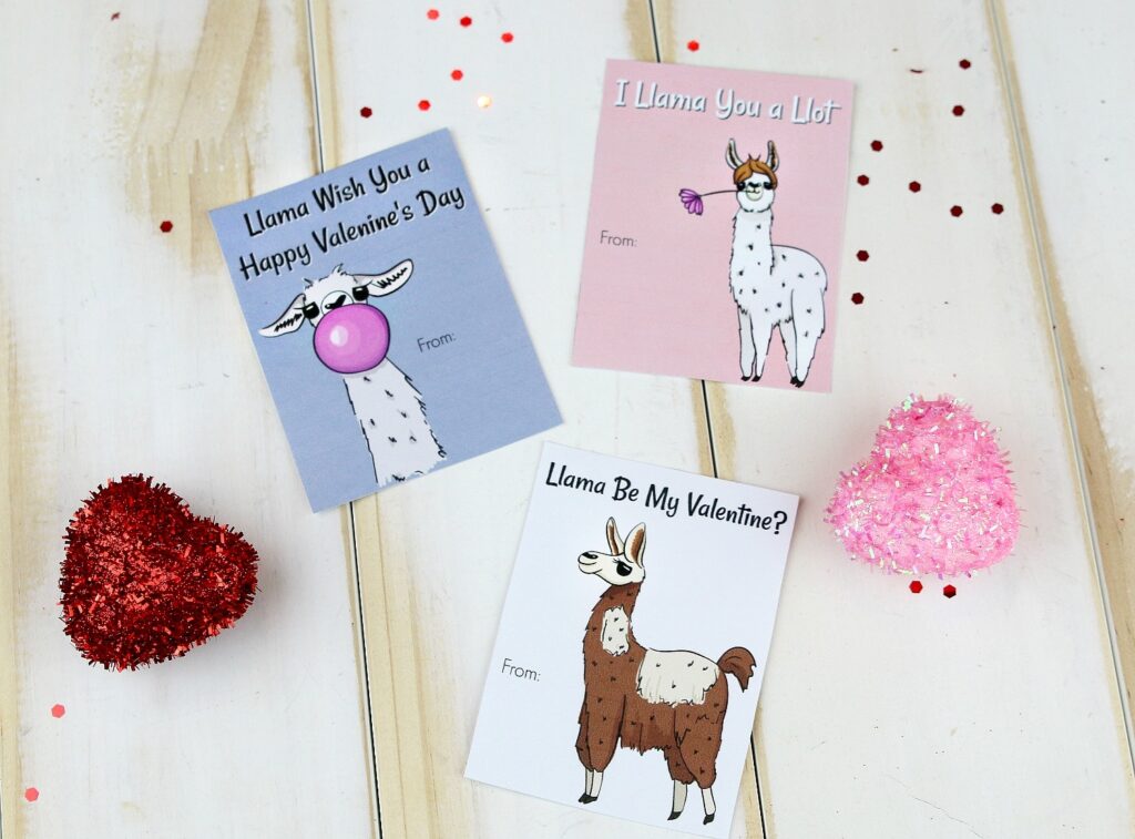 Free Llama Printable Valentine s Day Cards Life Family Joy