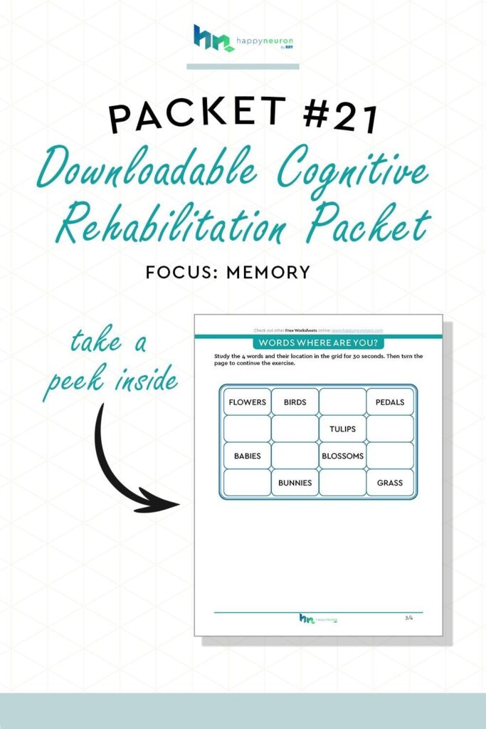 Free Memory Worksheets For Adults Download And Print Today Speech Therapy Materials Cognitive Activities Memory Activities