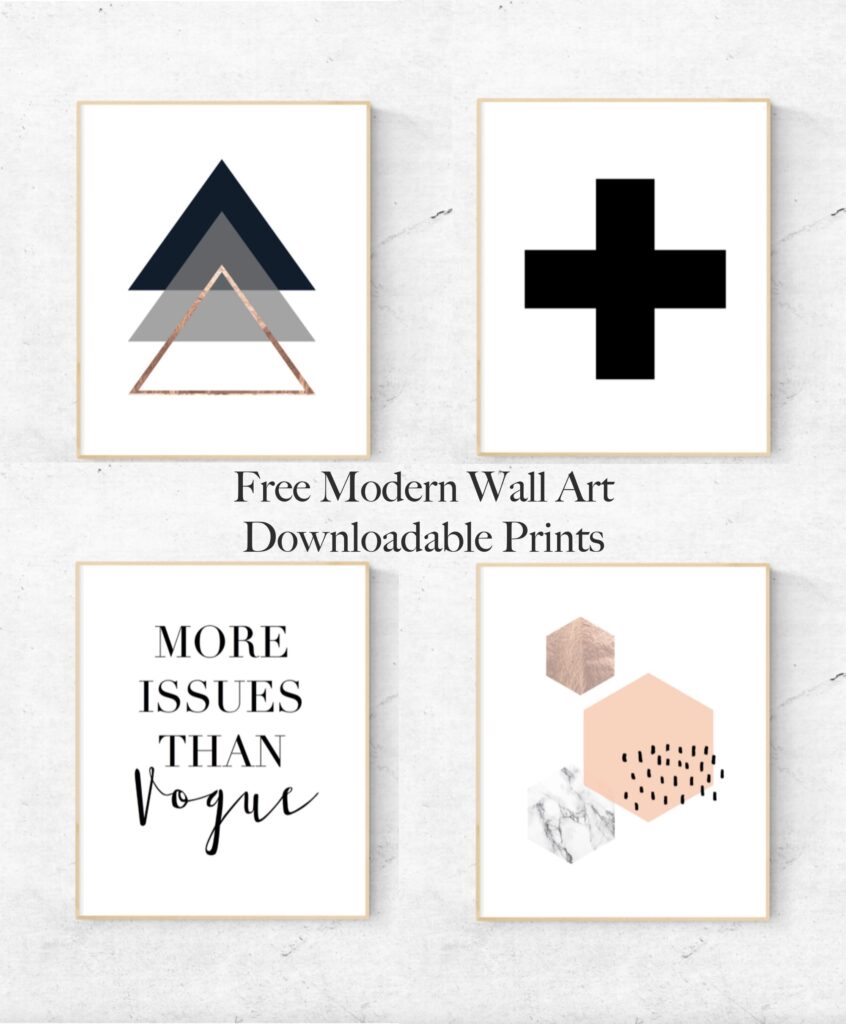 Free Modern Wall Art Downloadable Prints