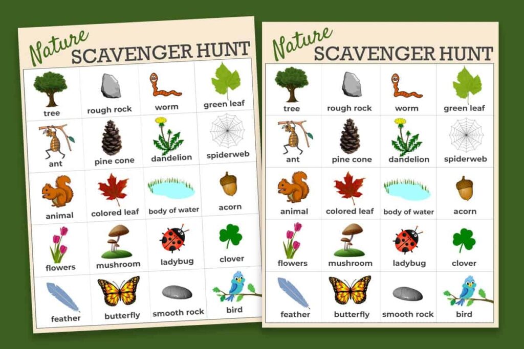 Free Nature Scavenger Hunt Printable Mrs Merry