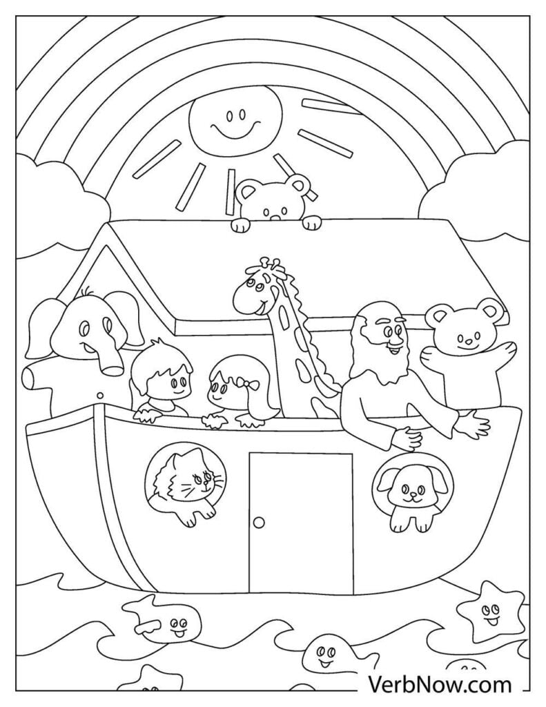 Free NOAH S ARK Coloring Pages Book For Download Printable PDF VerbNow