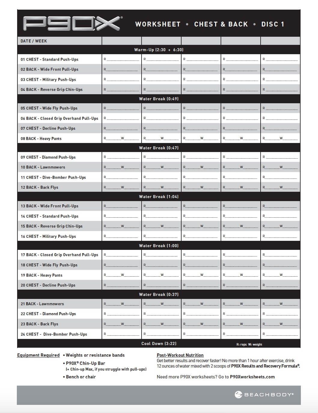 Free P90X Workout Sheets PDF Download Here P90x Workout Schedule P90x Workout P90x Workout Sheets