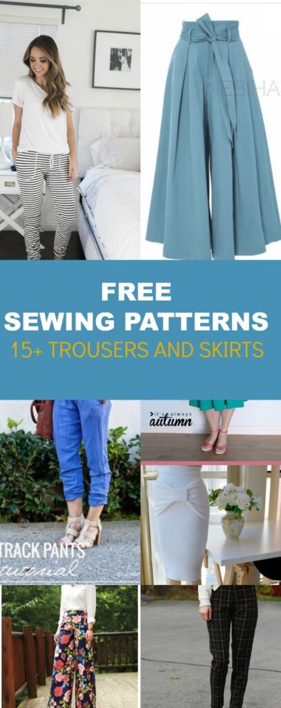 FREE PATTERN ALERT 15 Pants And Skirts Sewing Tutorials On The Cutting Floor Printable Pdf Sewing Patterns And Tutorials For Women