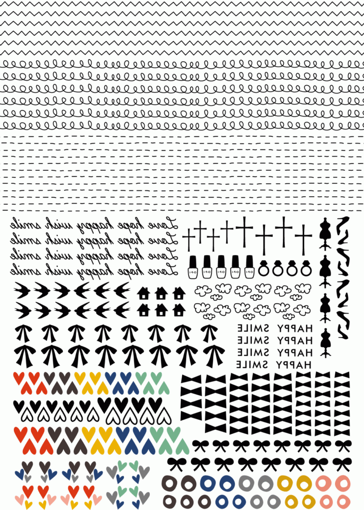 Free Patterns For Nail Art Print It Out On A Transparent Sticker Paper To Use 
