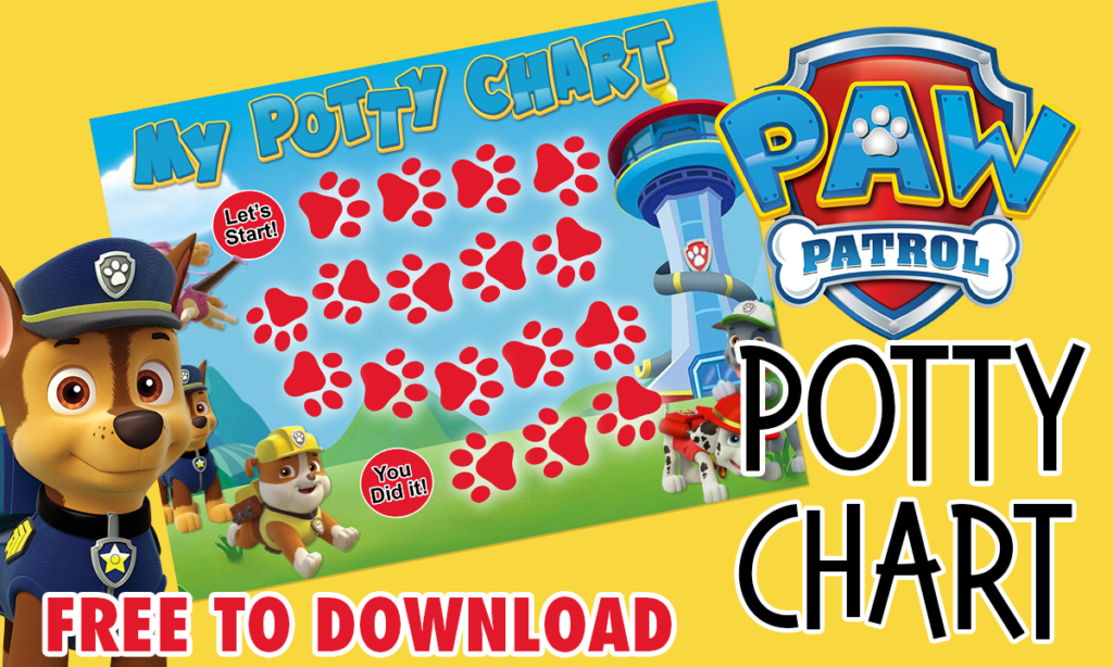 Free Paw Patrol Potty Training Chart Ellierosepartydesigns