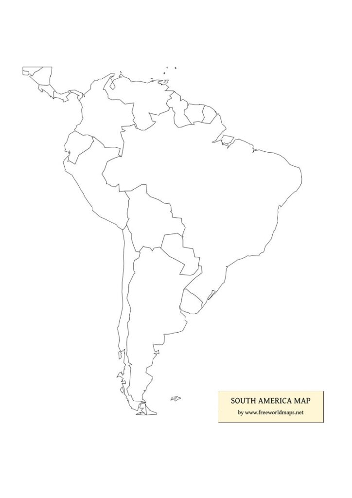 Free PDF Maps Of South America
