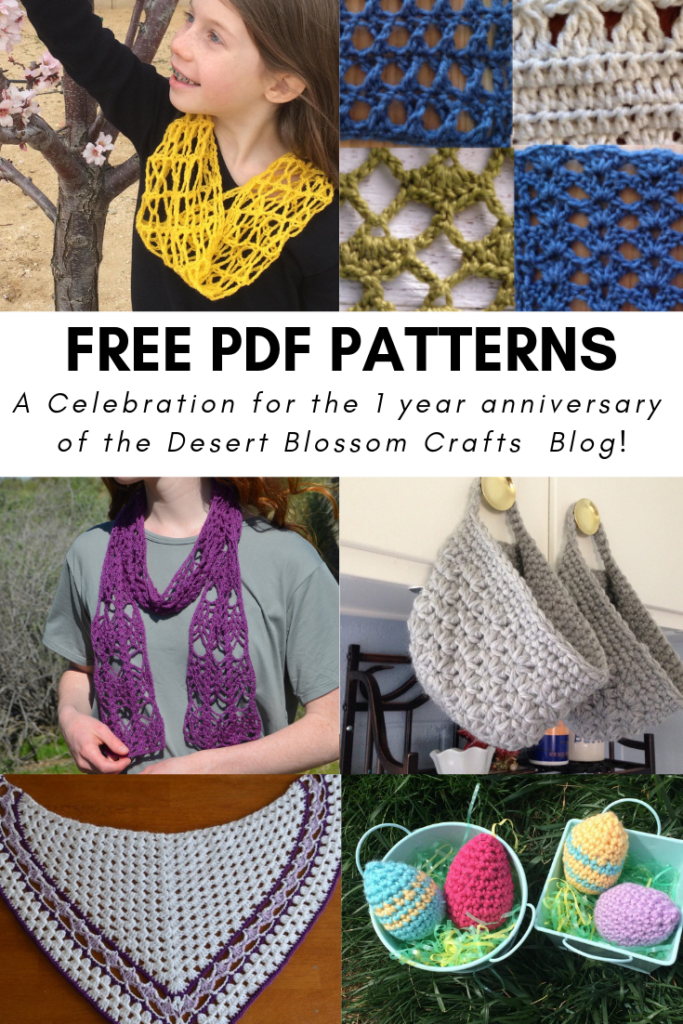 FREE PDF PATTERNS My 1 Year Blog Anniversary Crochet Patterns Crochet Crochet Stitches Free