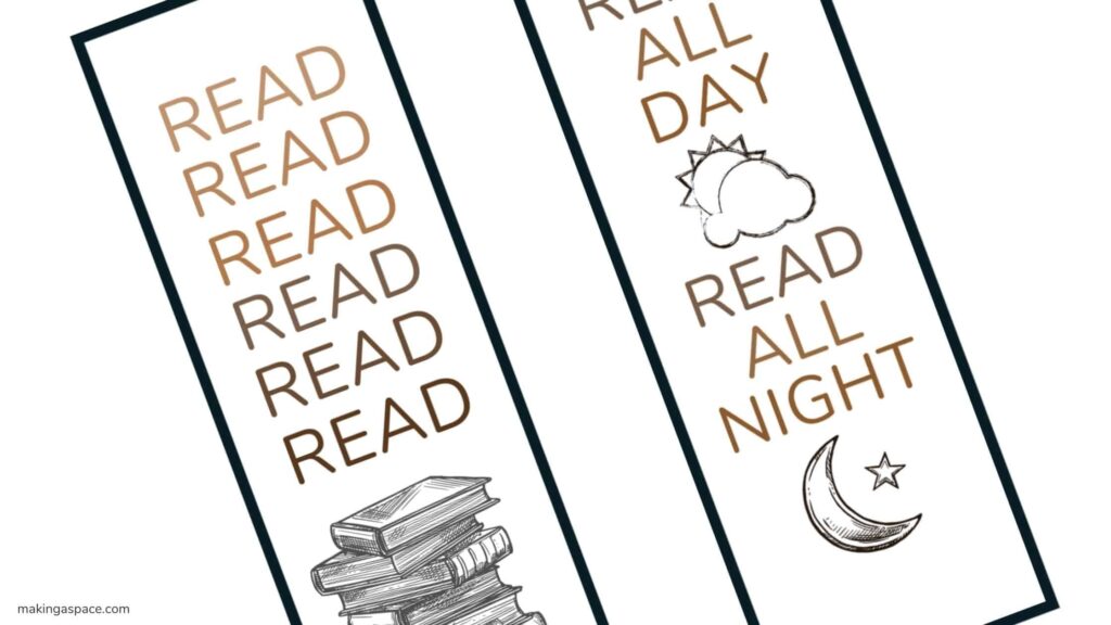 Free PDF Read Printable Bookmarks Making A Space