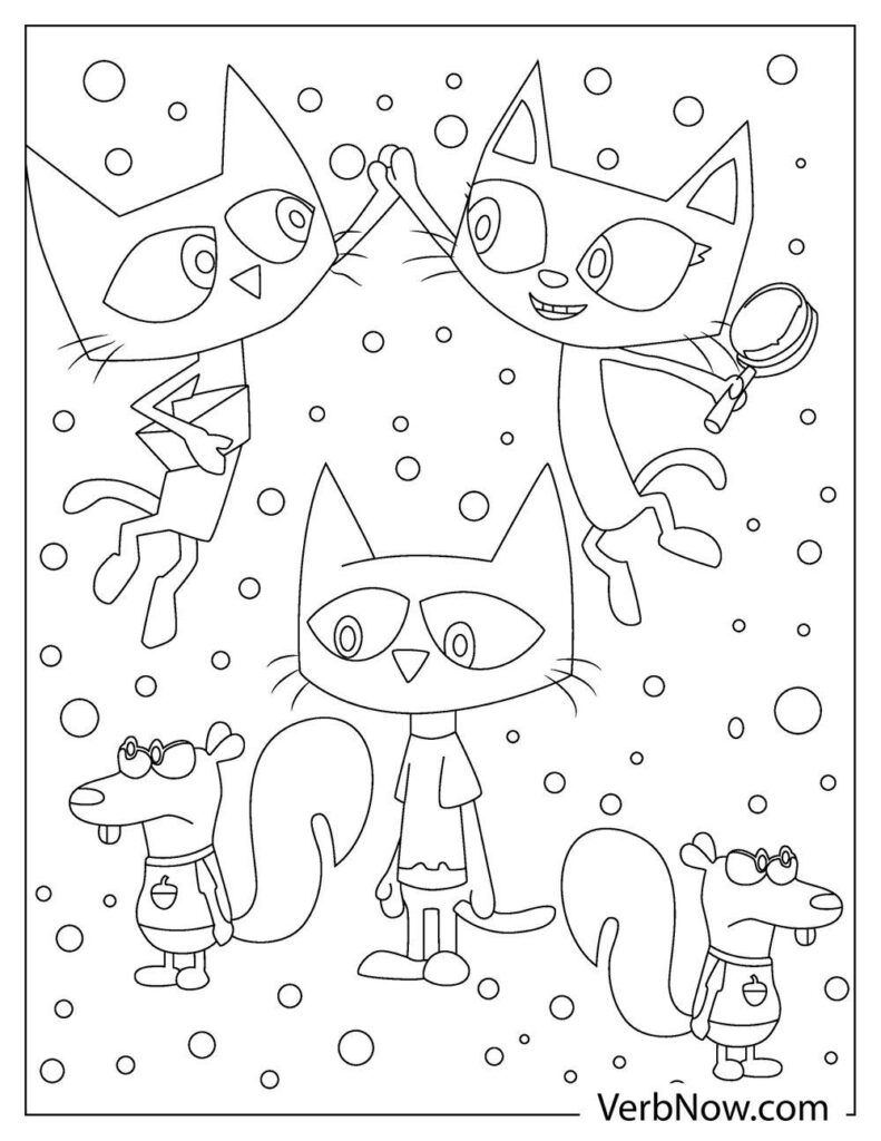 Free PETE THE CAT Coloring Pages Book For Download Printable PDF VerbNow