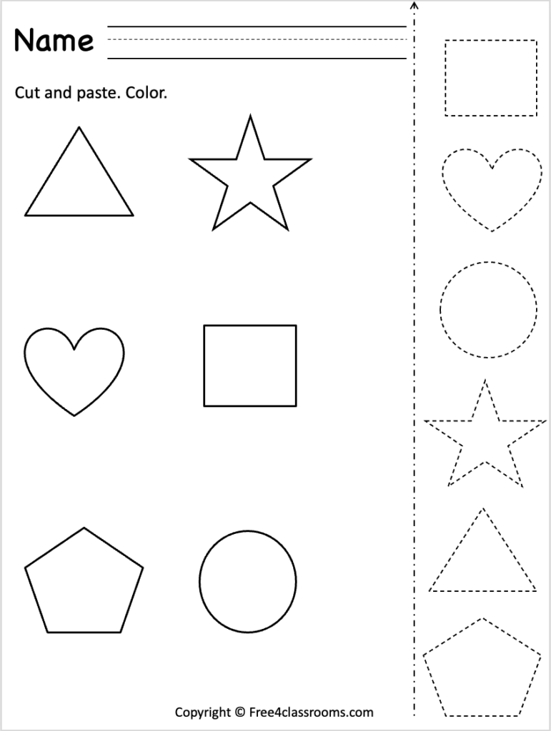 Free Preschool Cut And Paste Worksheet Free4Classrooms