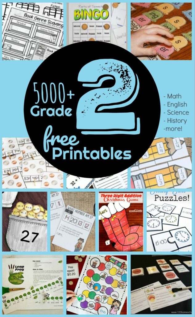  FREE Printable 2nd Grade Worksheets