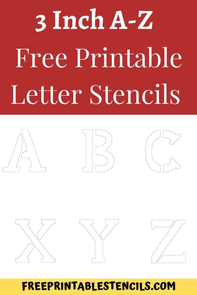 Free Printable 3 Inch Letter Stencils A Z