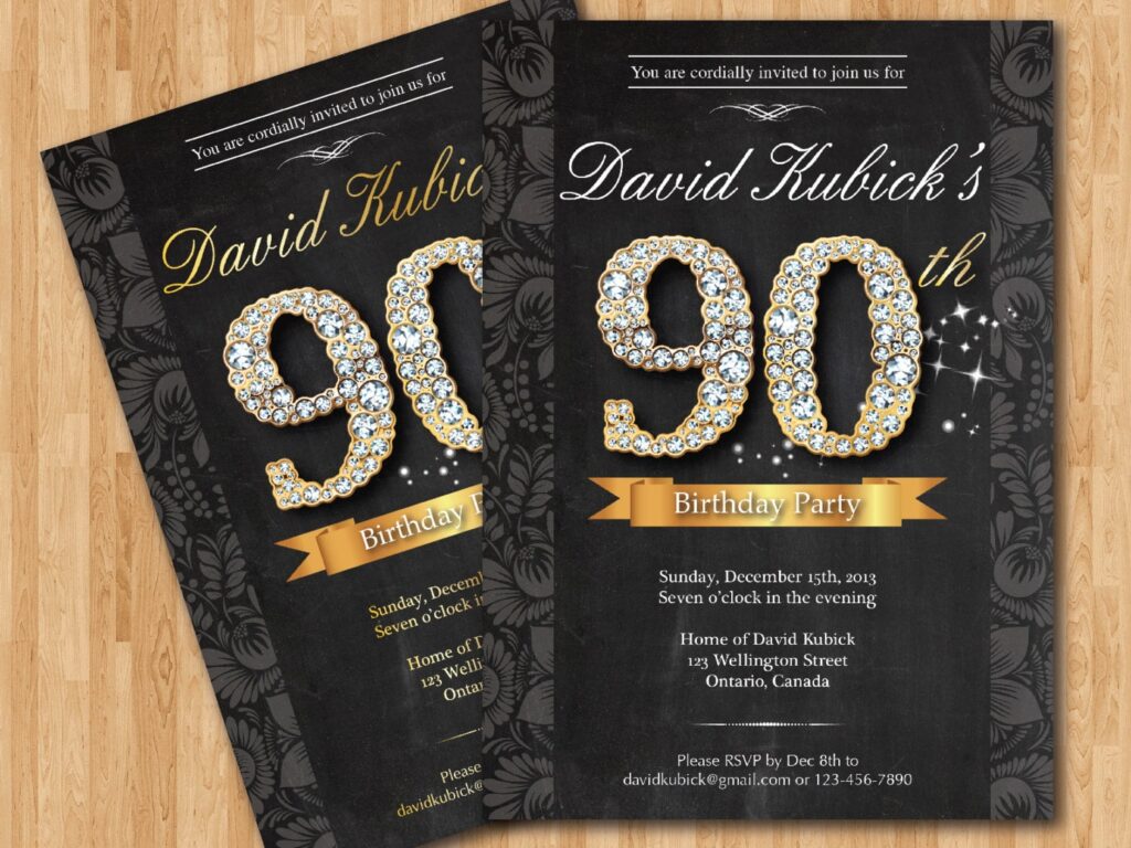 Free Printable 90th Birthday Invitations FREE Printable Birthday Invitation Templates Bagvania