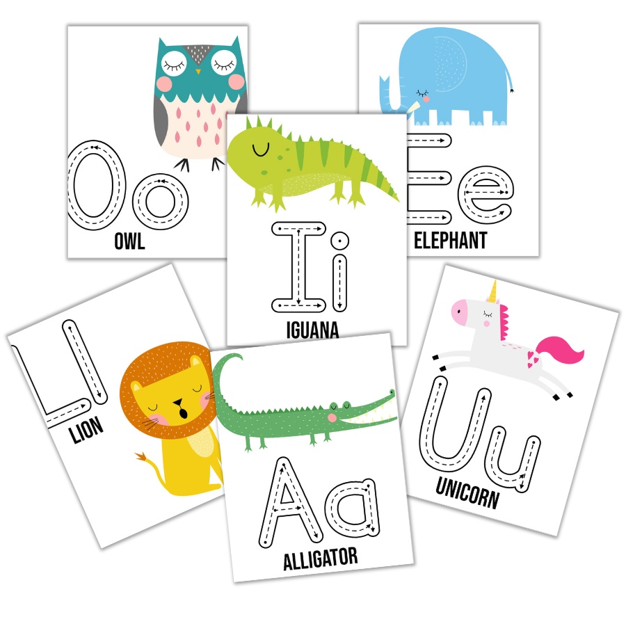 FREE Printable Animal Alphabet Flashcards Printable ABC Flash Cards