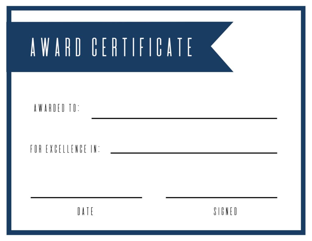 Certificate Template Printable Free