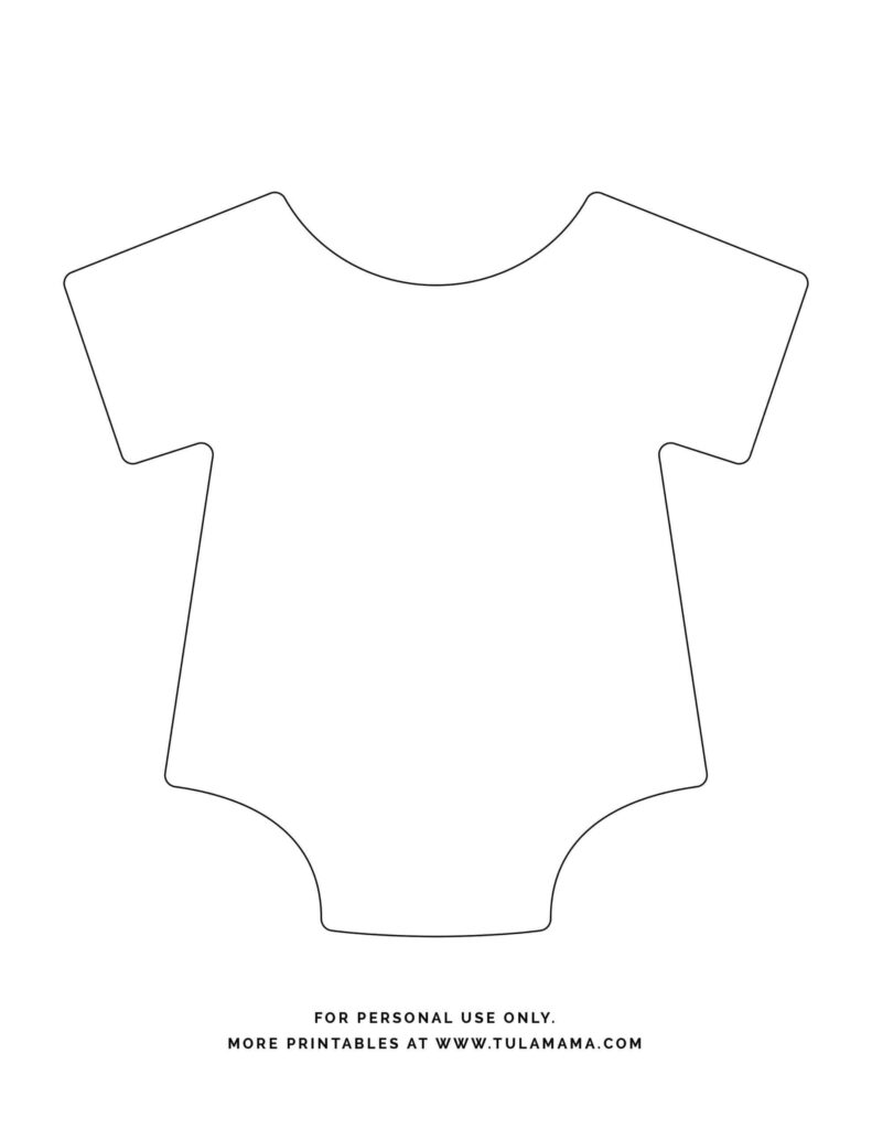 Free Printable Baby Onesie Template For Baby Shower Decorations Tulamama