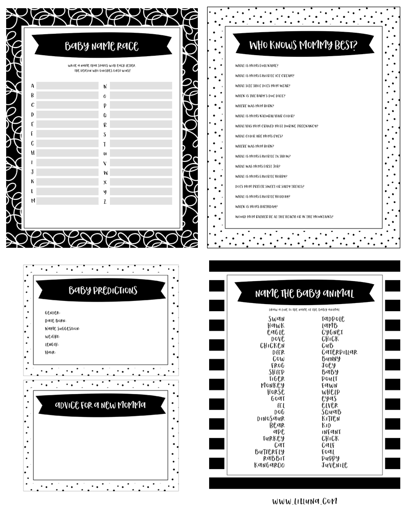 Free Baby Shower Printables