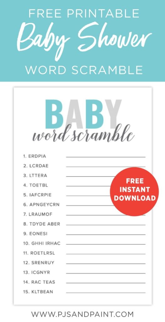 Free Printable Baby Shower Games Pjs And Paint Volume 1 Free Baby Shower Games Boy Baby Shower Games Free Printable Baby Shower Games