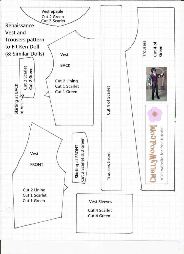 Template Free Beginner Printable Barbie Clothes Patterns