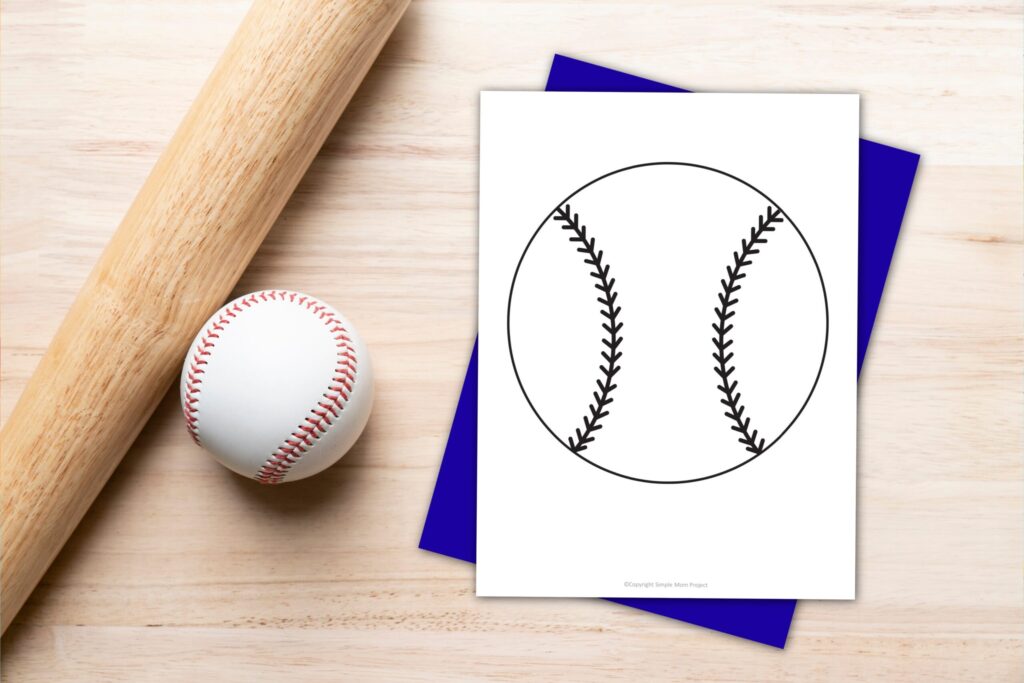 Free Printable Baseball Template Simple Mom Project