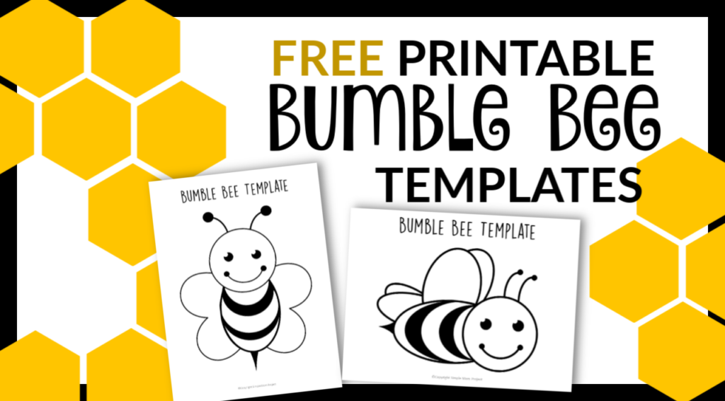 Free Printable Bee Templates Simple Mom Project