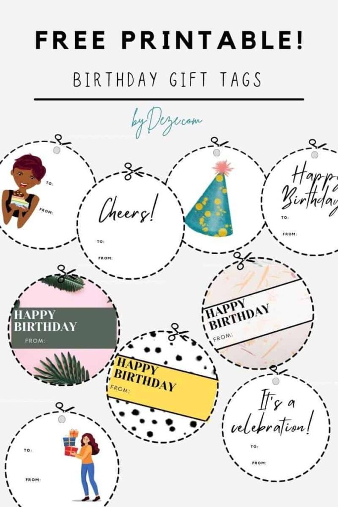 Free Printable Birthday Gift Tags Fabulous ByDeze