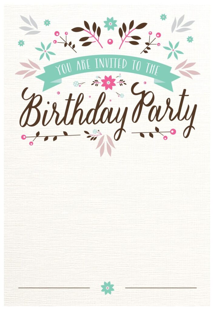 Free Printable Invitations Birthday