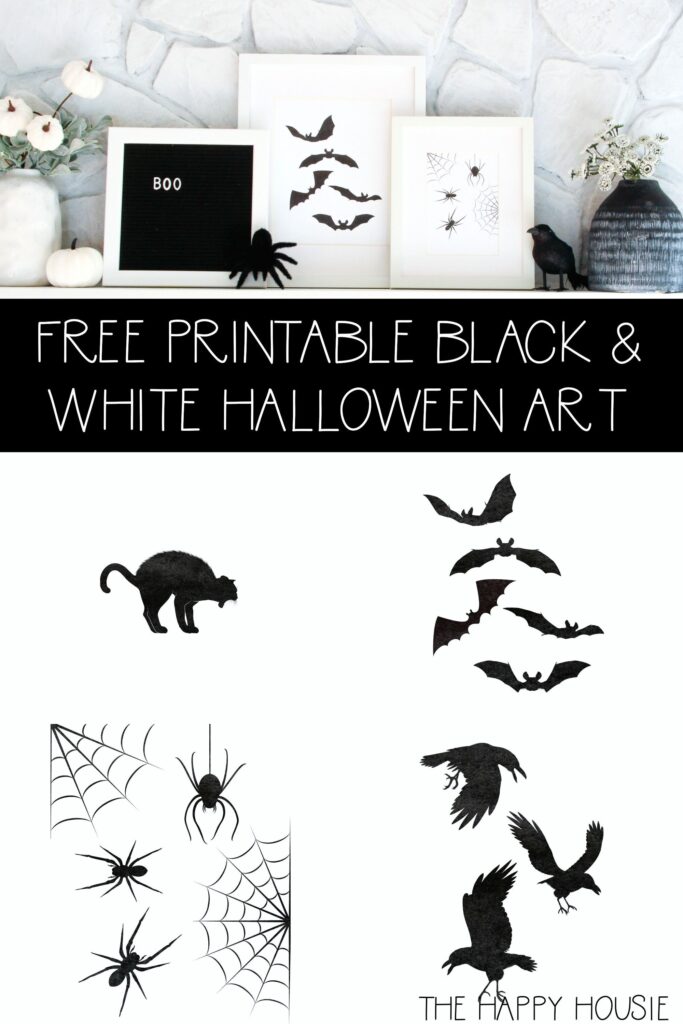 Free Printable Black And White Halloween Art Printable Halloween Art Halloween Printables Free Halloween Art
