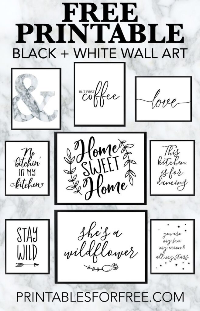 Free Printable Black And White Wall Art Download And Print Your Own Wall Art For Your Home Deco Wall Decor Printables Free Printable Wall Art Wall Printables