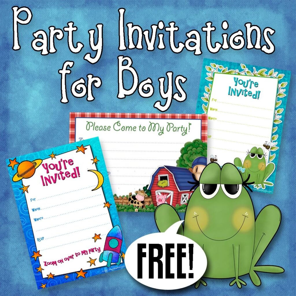 Free Printable Boys Birthday Party Invitations Boy Birthday Invitations Boy Birthday Party Invitations Boy Party Invitations