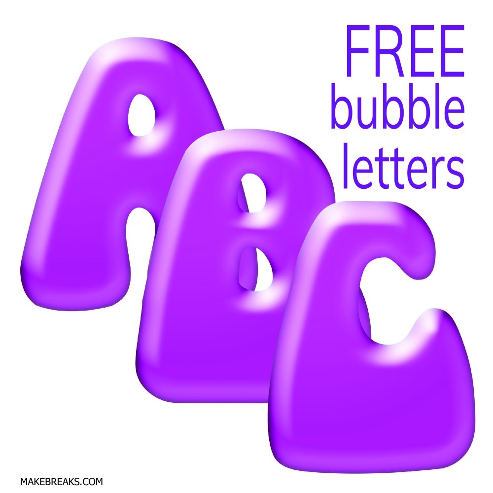 Printable Bubble Letters Free