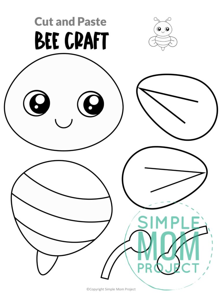 Free Printable Bumble Bee Craft Template Simple Mom Project