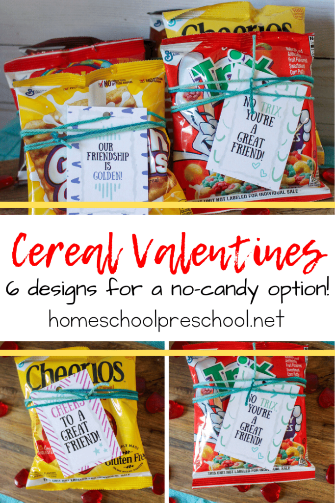 FREE Printable Cereal Valentines For Kids To Pass Out