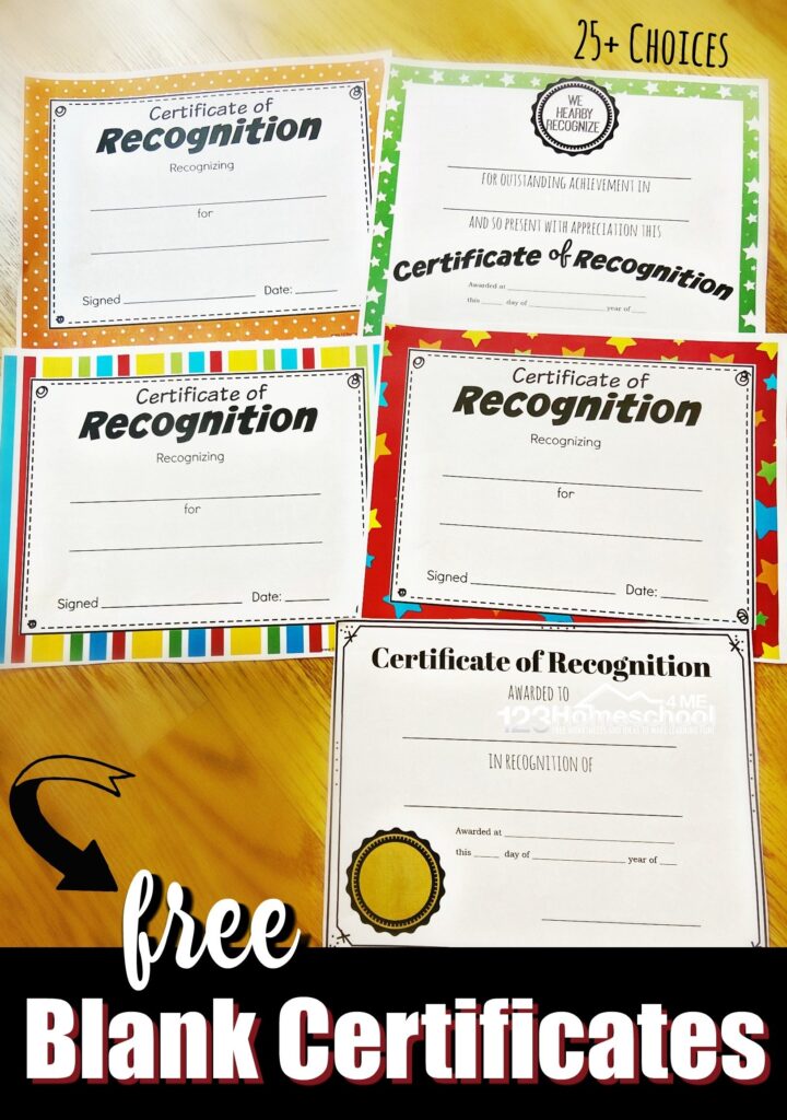 FREE Printable Certificates For Kids