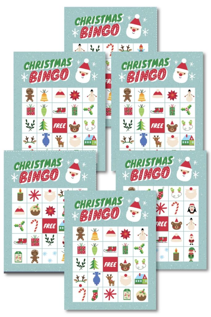 Free Printable Christmas Bingo Game 20 Cards Play Party Plan