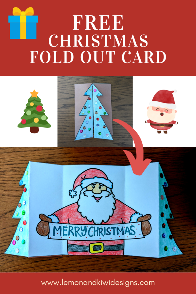 Free Printable Christmas Fold Out Cards Lemon Kiwi Designs