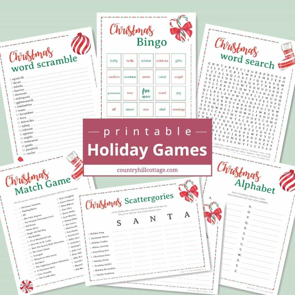 Christmas Printable Games Free