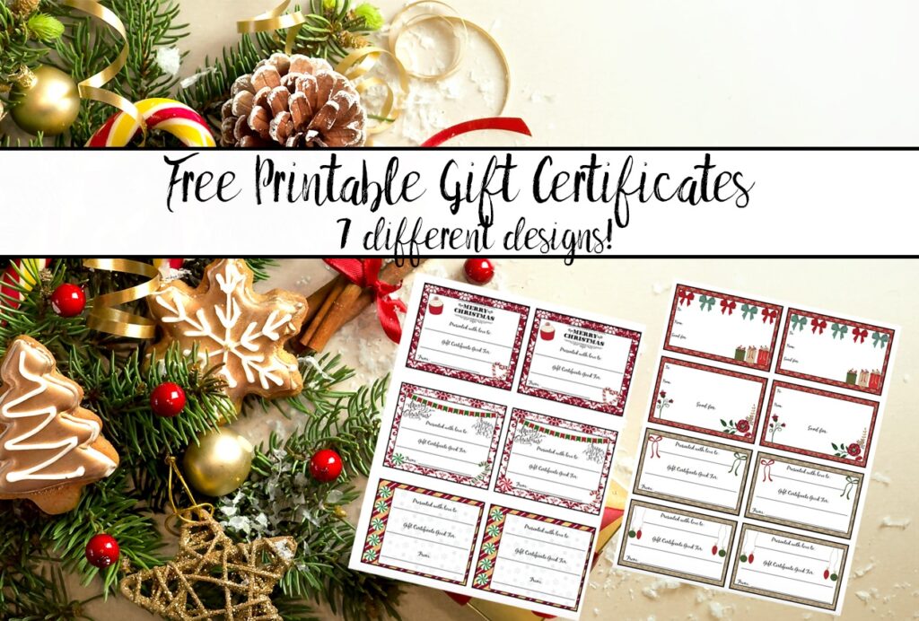 Free Printable Gift Certificates