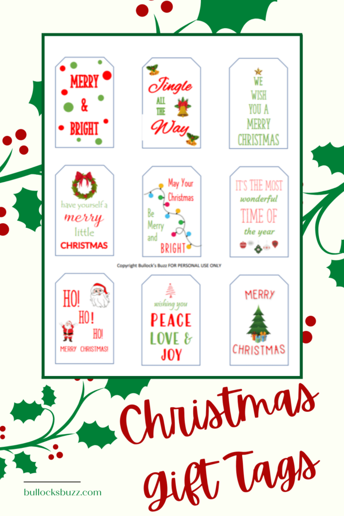 Free Printable Gift Tags Pdf