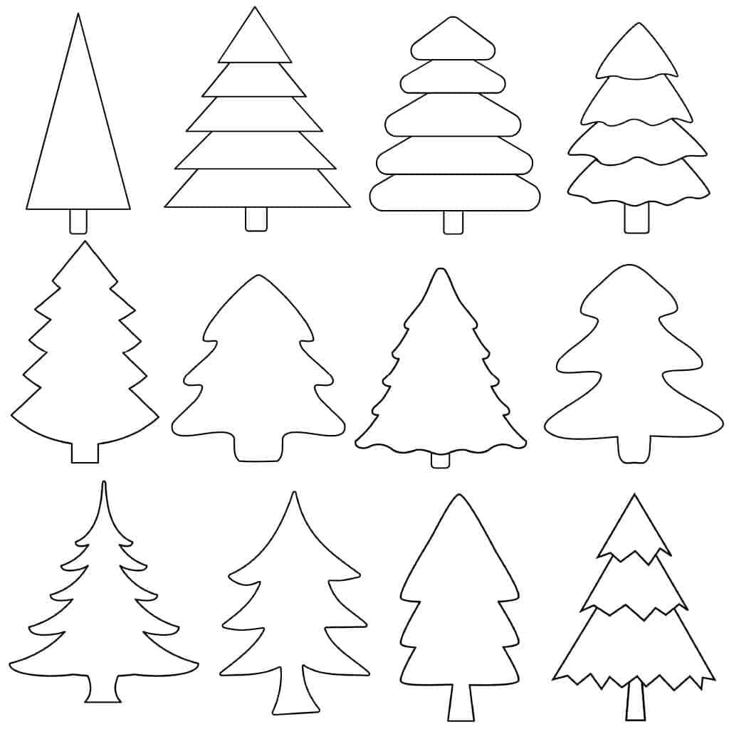 Free Printable Christmas Tree Templates Daily Printables