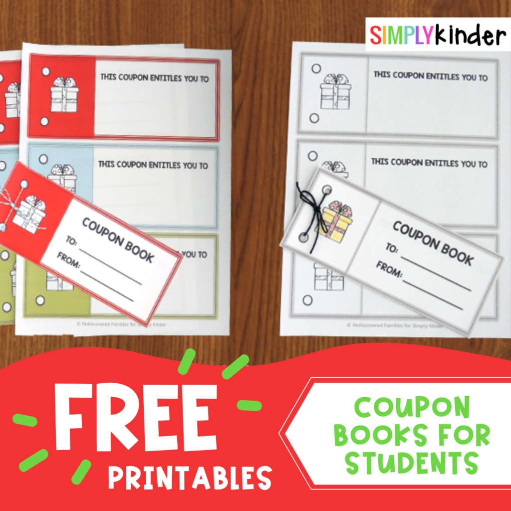 Free Printable Coupon Books For Kids To Make As Gifts Simply Kinder