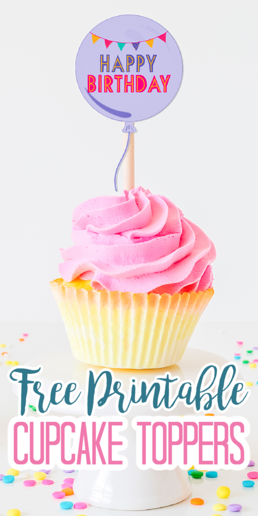 Free Printable Cupcake Toppers And More Party Printables Angie Holden The Country Chic Cottage