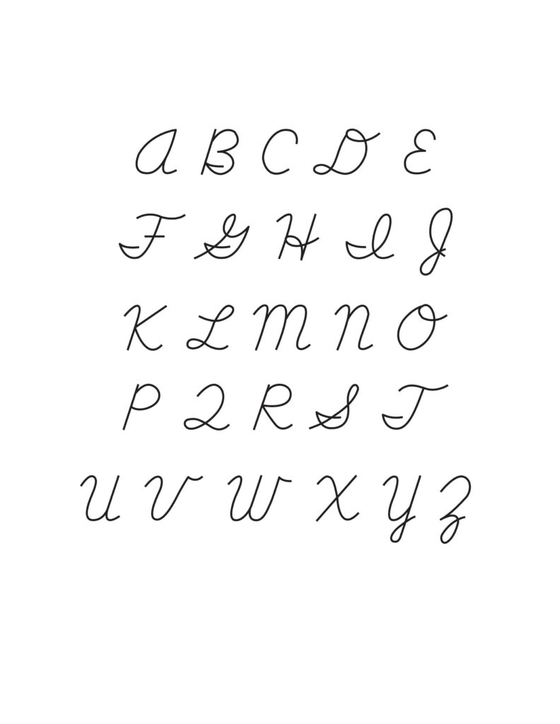 Free Printable Cursive Alphabet - Free Printable Templates