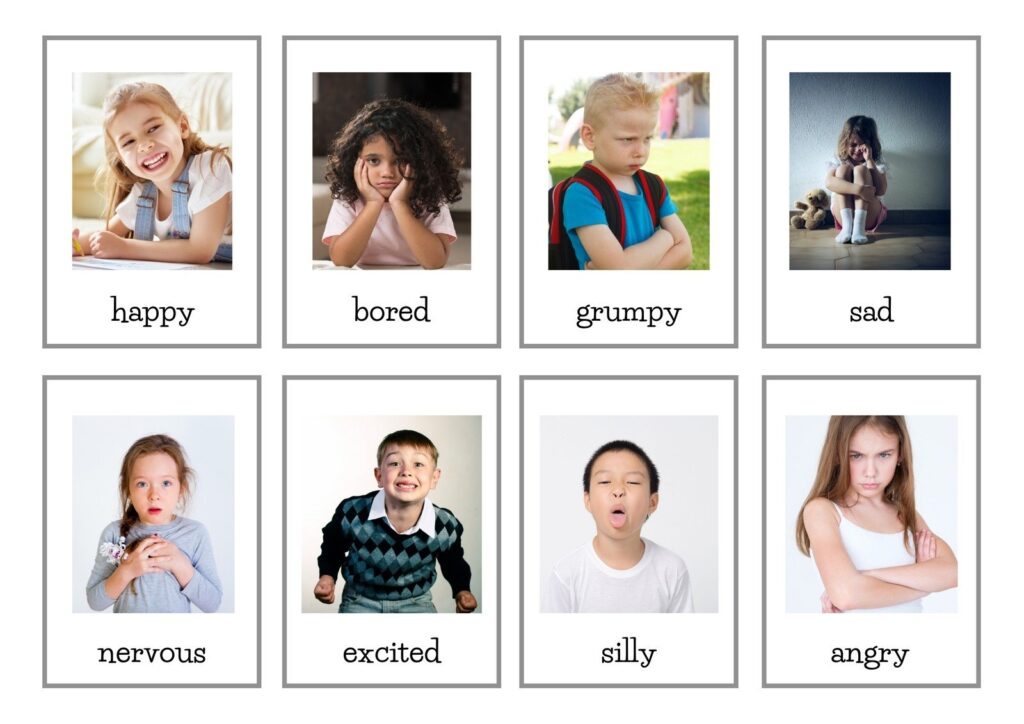 Free Printable Custom Emotions Flashcard Templates Canva
