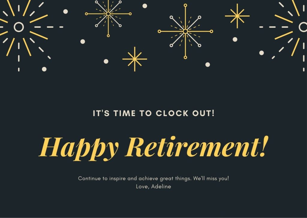 Free Printable Customizable Retirement Card Templates Canva