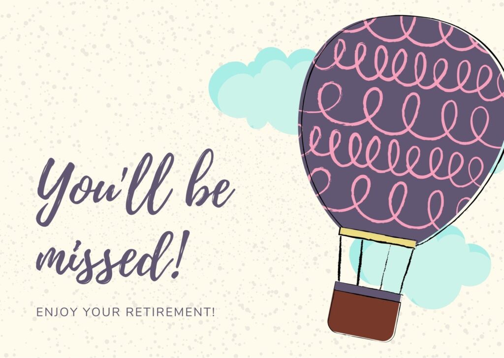 Free Printable Customizable Retirement Card Templates Canva