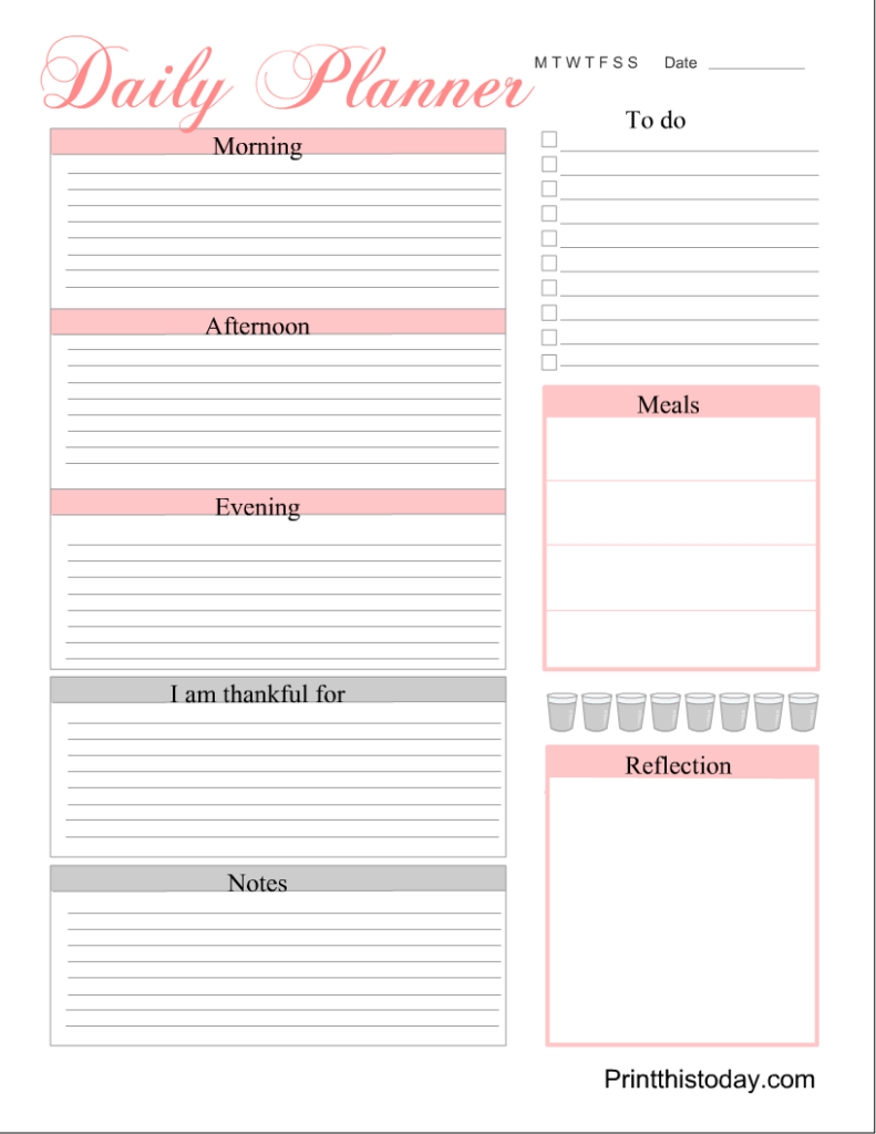 Free Printable Planner Pages
